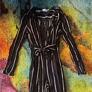 Lush (Urban Outfitters) Navy and White Striped Garment